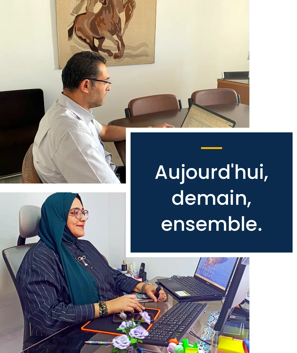 L'équipe du cabinet d'expertise comptable CFRAUDIT dans ses bureaux à Tunis